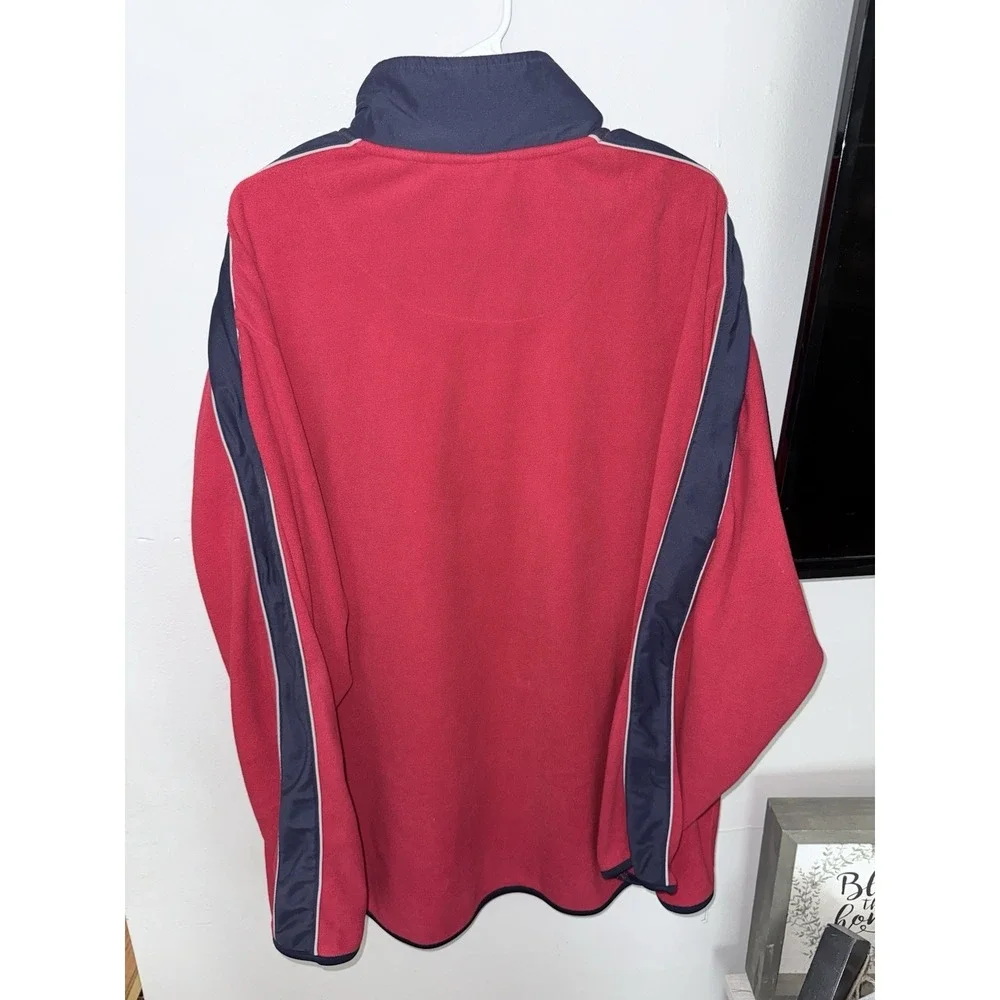 PGA‎ TOUR Mens Size XXL Full Zip Golf Jacket Soft Shell Fleece Red Navy